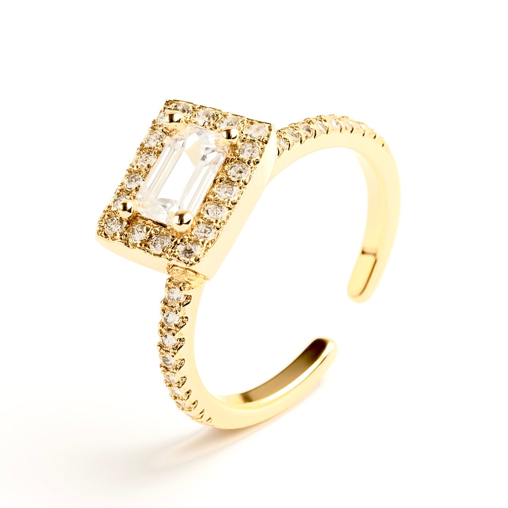 Début Doré Prsten "Lumina"