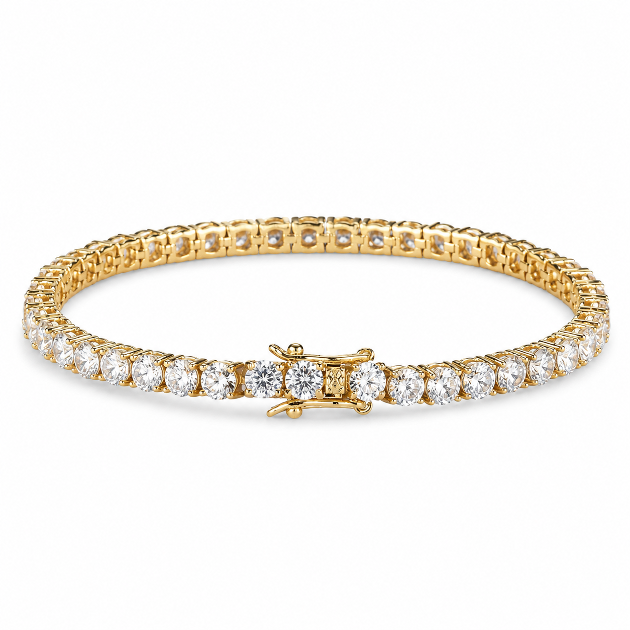 Début Doré Bracelet "Tennis"