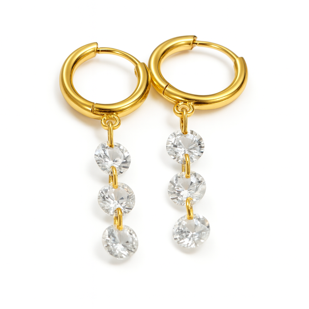 Début Doré Naušnice "Élise"