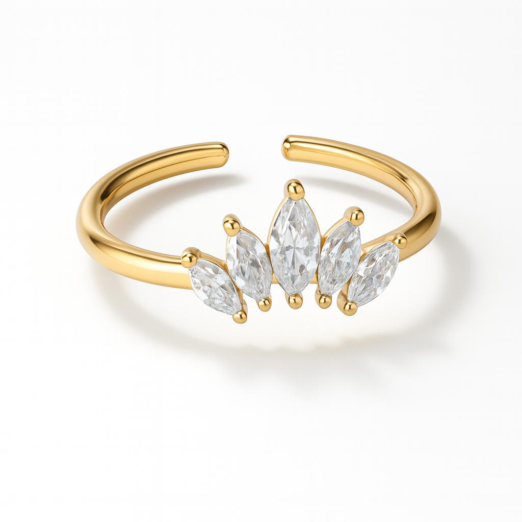 Début Doré Prsten "Coro"