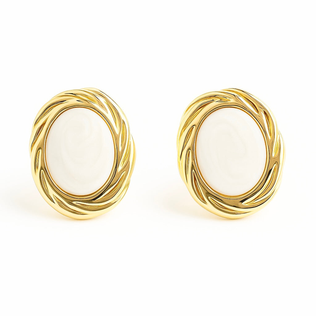 Début Doré Naušnice "Mram"