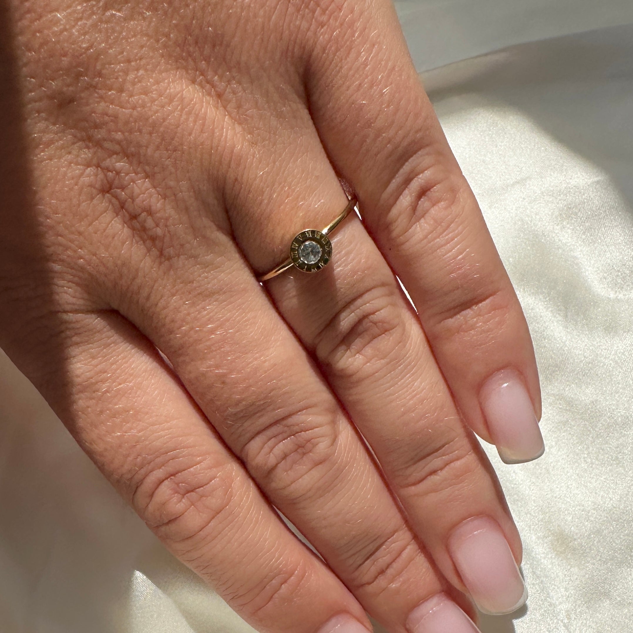 Début Doré Prsten "Tempus"